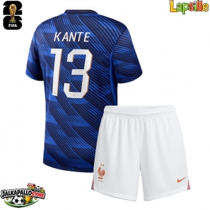 Ranska Kante #13 Kotipaita Lapsille MM-kisat 2026 Lyhythihainen (+ shortsit)